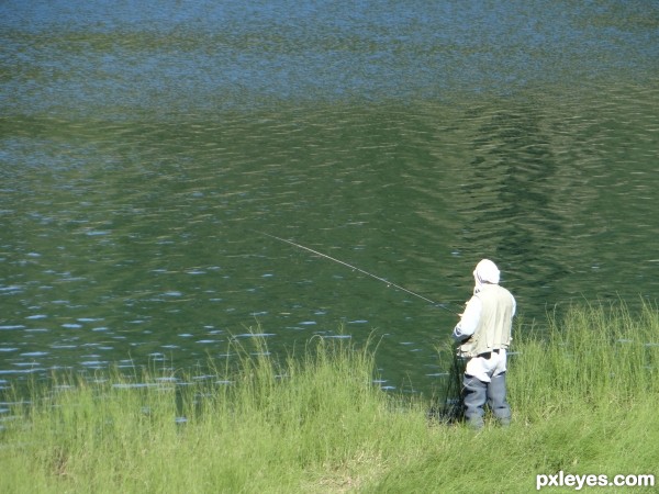 Grandpa fishing