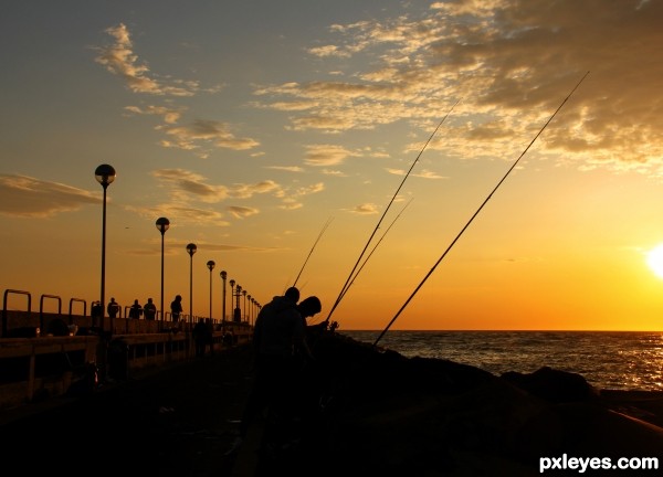 On the pier