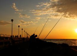 On the pier