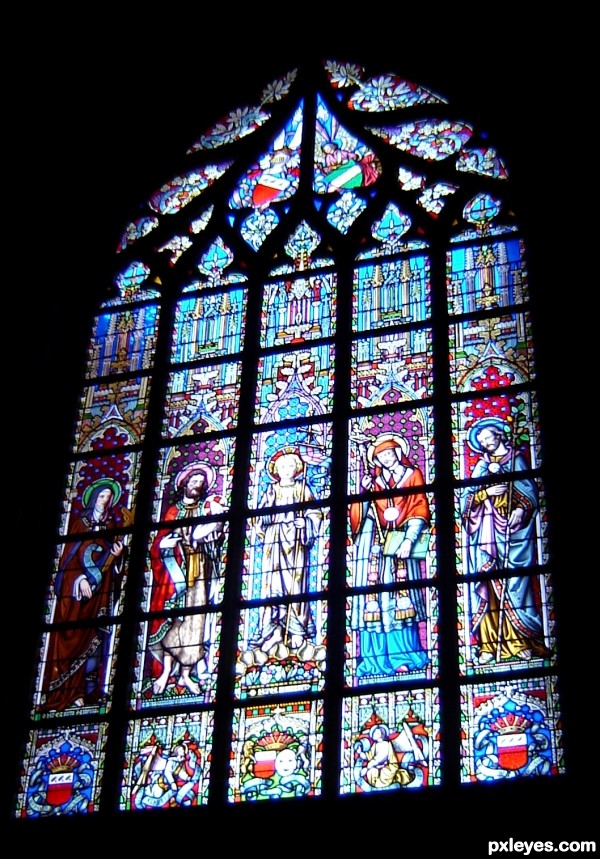 Gothic cathedral window