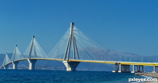 the unique bridge Rio Antirio