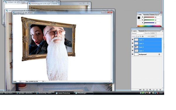 Creation of beard man: Step 2