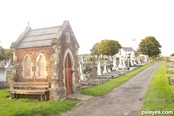 Creation of In a Country Churchyard: Step 1