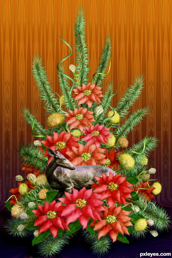 Creation of Holiday Arrangement: Step 15