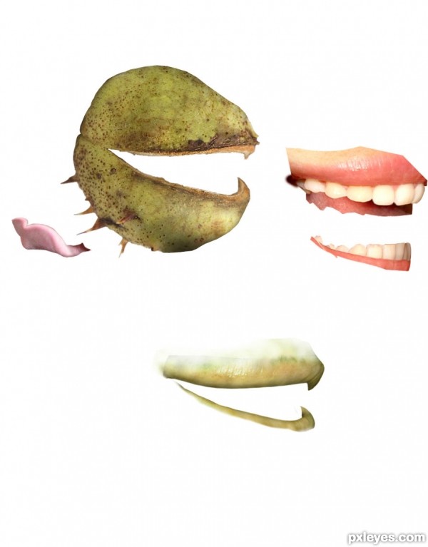 Creation of Toothy, I think he's dancing.: Step 1