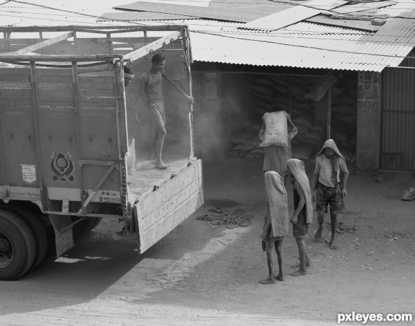 Cement industry workers