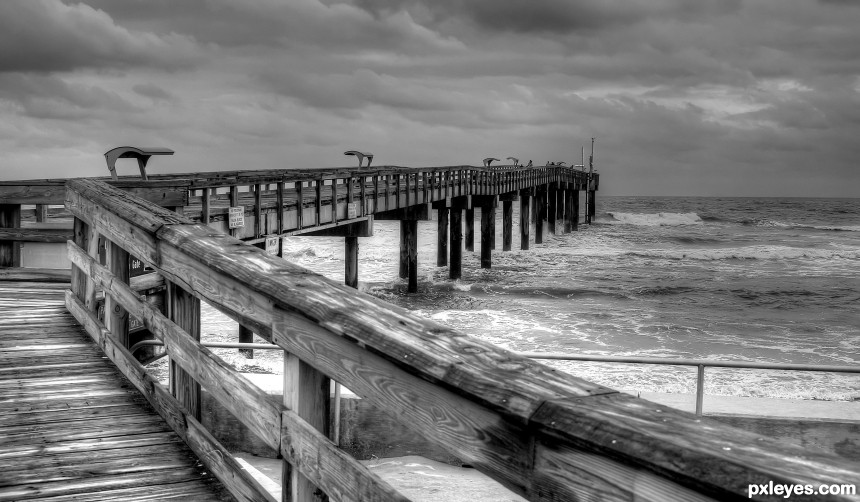 Long Walk off a Short Pier photoshop picture)