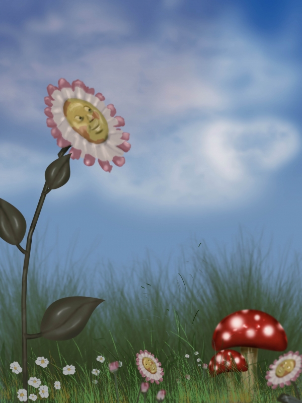 Creation of Amongst the flowers: Step 7