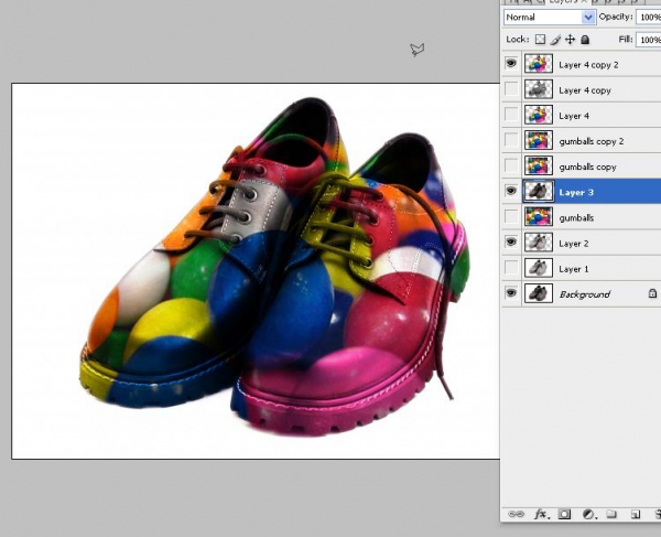 Creation of Gumball Shoes: Step 3