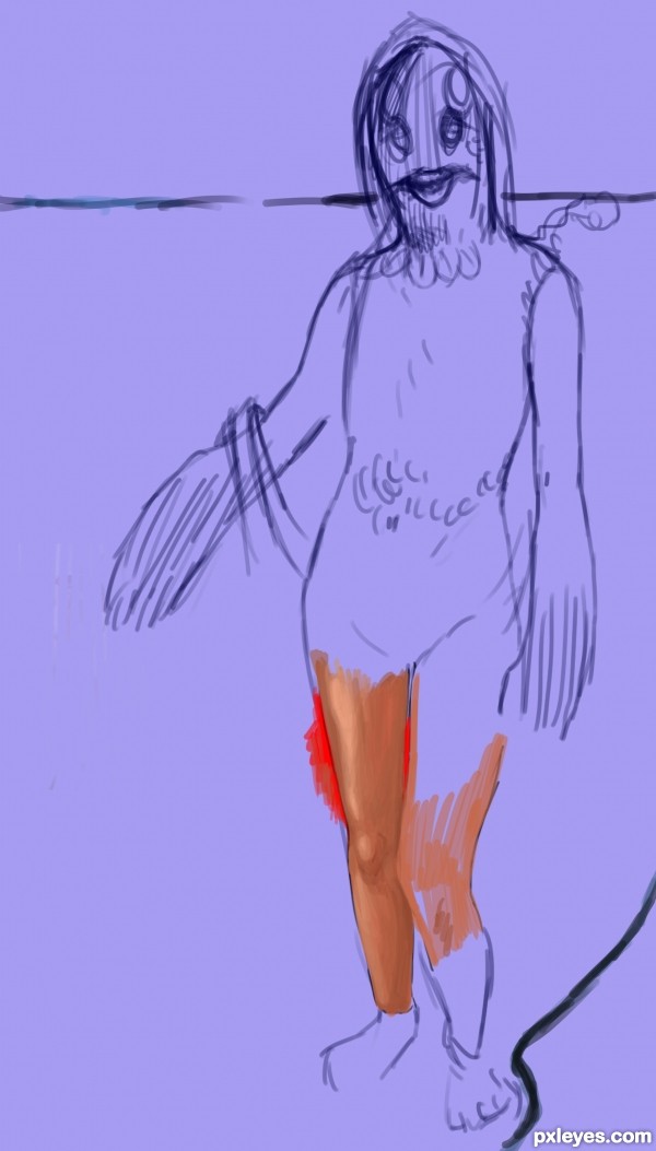 Creation of reverse mermaid: Step 2