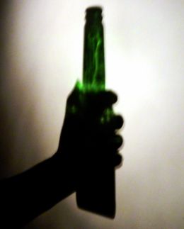 A bottle in the dark