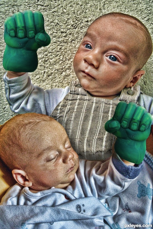 Hands of the Hulk on Babies