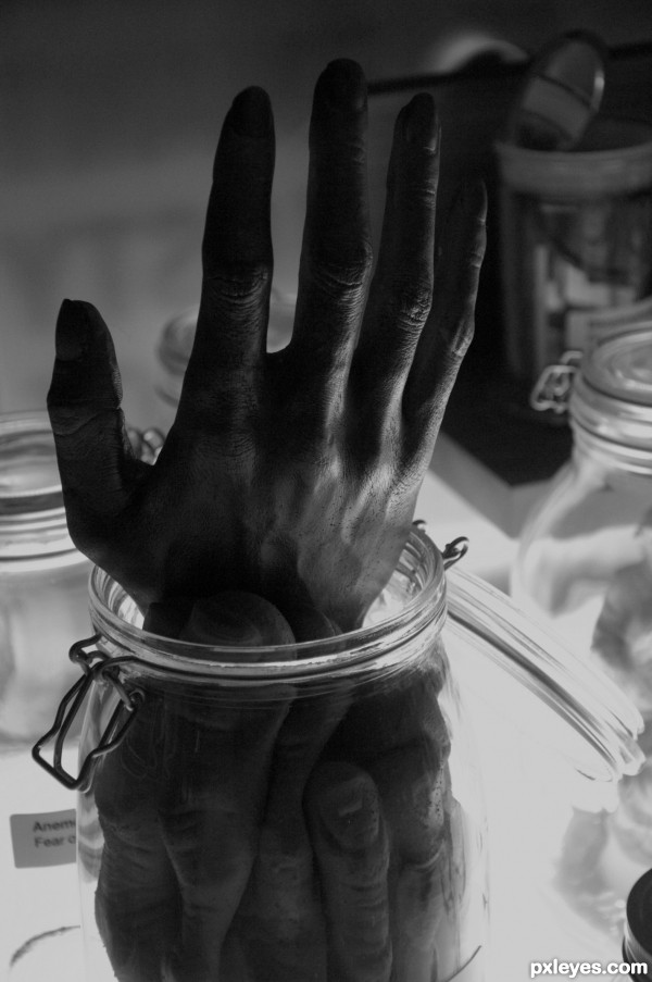 A jar of hands