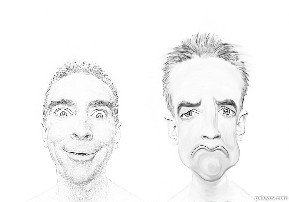 Creation of Caricature expressions: Step 3