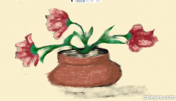 Creation of Floral Harmony: Step 4