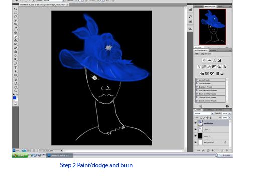 Creation of Blue Hat: Step 2