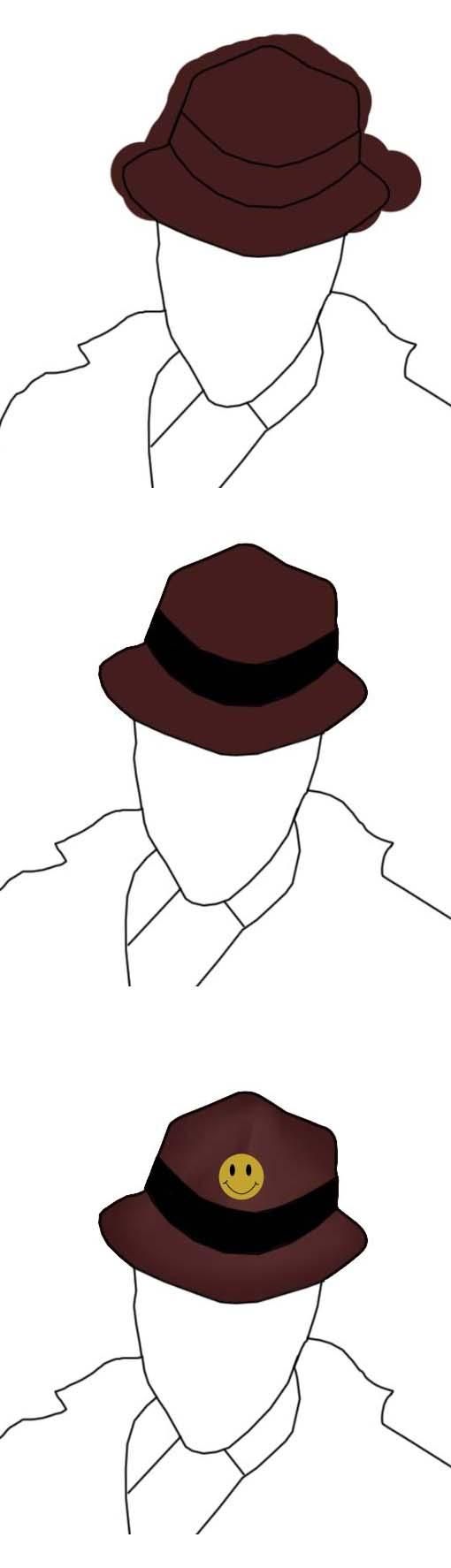 Creation of Rorschach's hat: Step 2