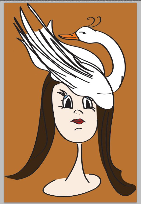 Creation of Swan Hat: Step 2