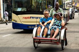 touring around by pedicab