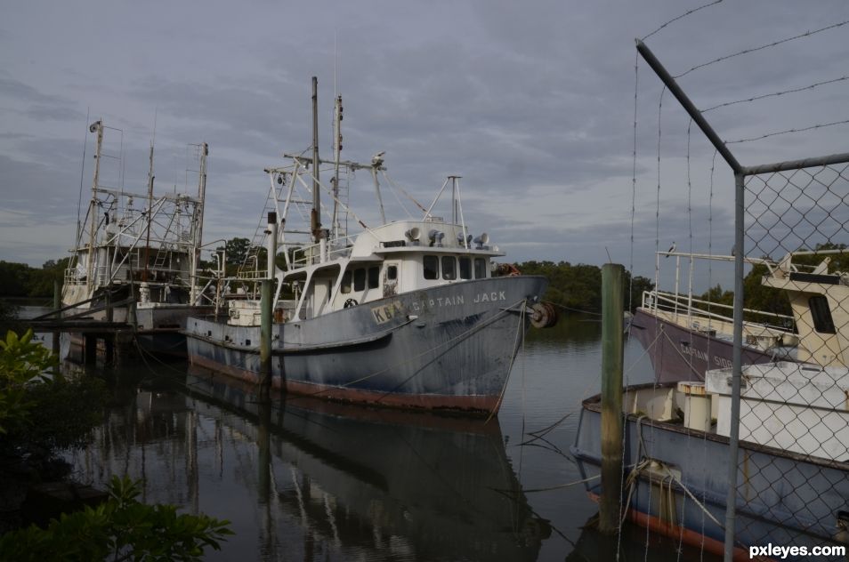 Creation of Derelict trawlers, Brisbane, Australia: Step 1