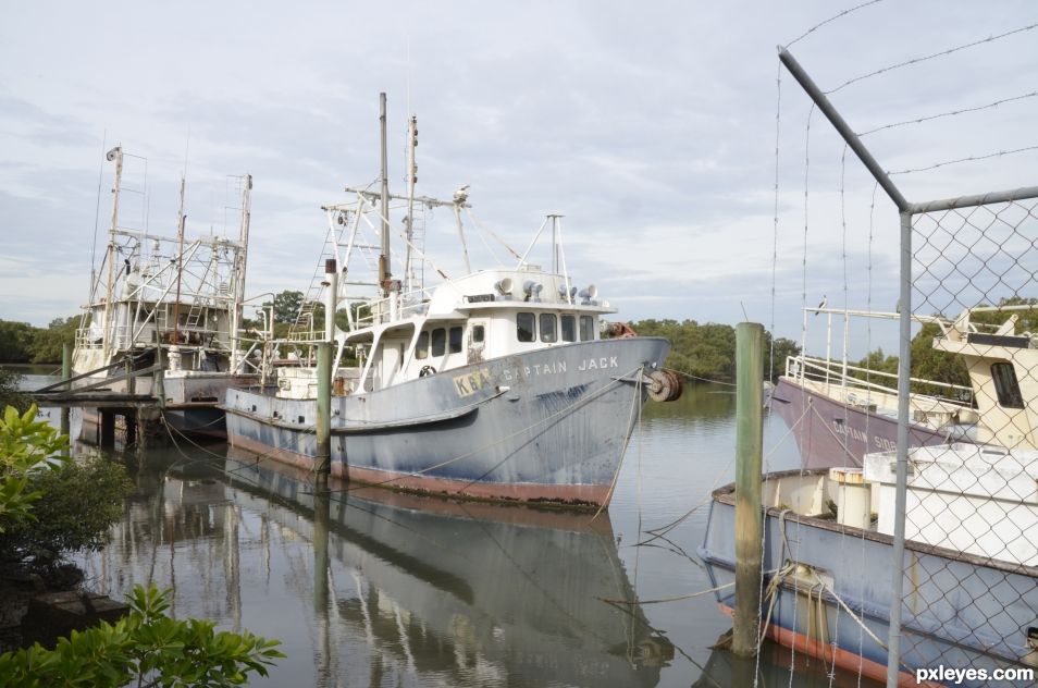 Creation of Derelict trawlers, Brisbane, Australia: Step 3