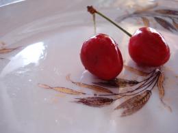 Cherries on a plate