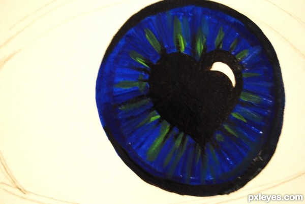 Creation of Eye love you: Step 2