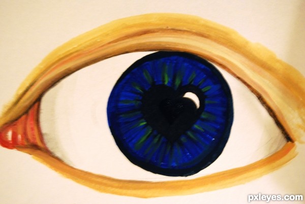 Creation of Eye love you: Step 3