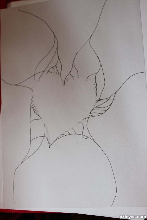 Creation of From all my heart...: Step 1