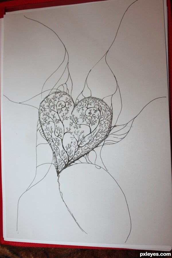 Creation of From all my heart...: Step 2