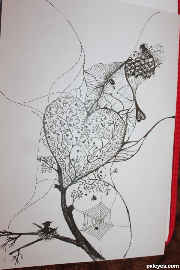 Creation of From all my heart...: Step 3