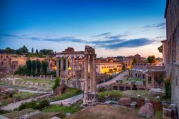 Roman Forum at sunset