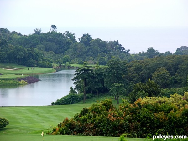 Golfing, in any weather