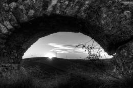 Sunset Through Hole Picture