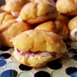 Creampuffswithraspberryampwhipcreamfilling