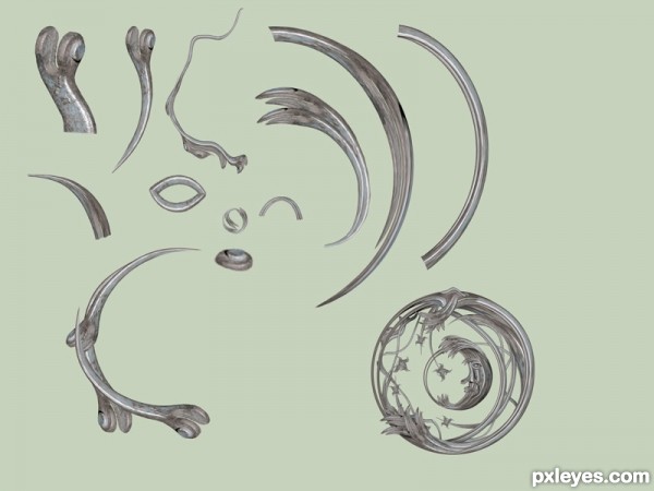 Creation of Moon Pendant: Step 1