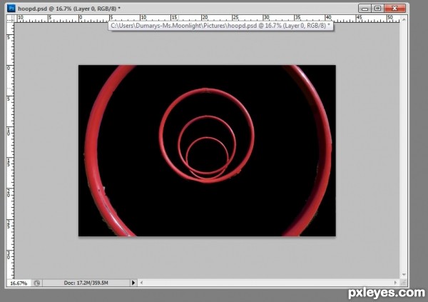Creation of Electrifiying Hoops: Step 1