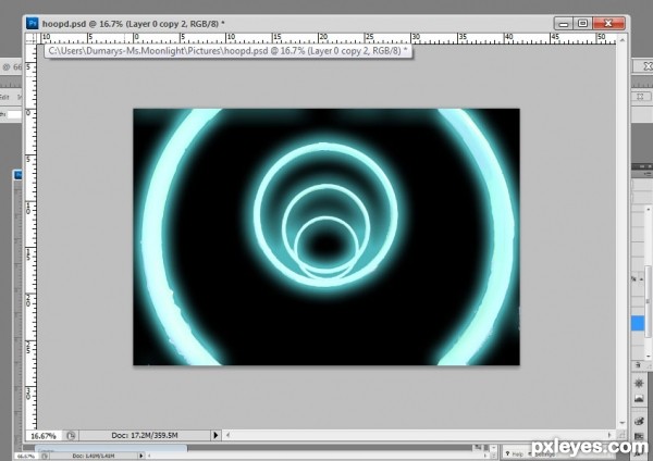 Creation of Electrifiying Hoops: Step 3