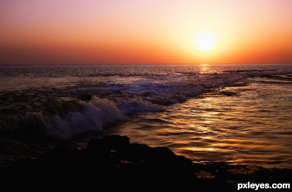 A Sunset At Diu