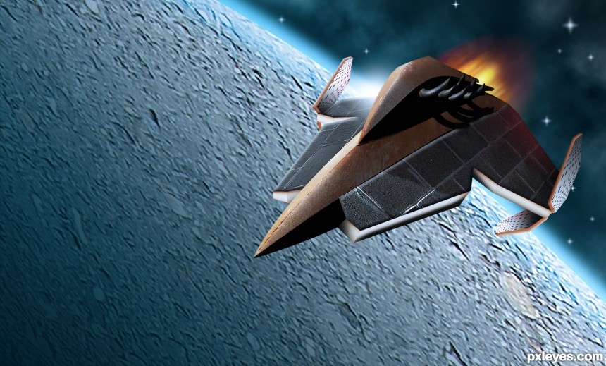 Spaceship photoshop picture)