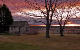 A Small Cottage on the Flats at Dawn