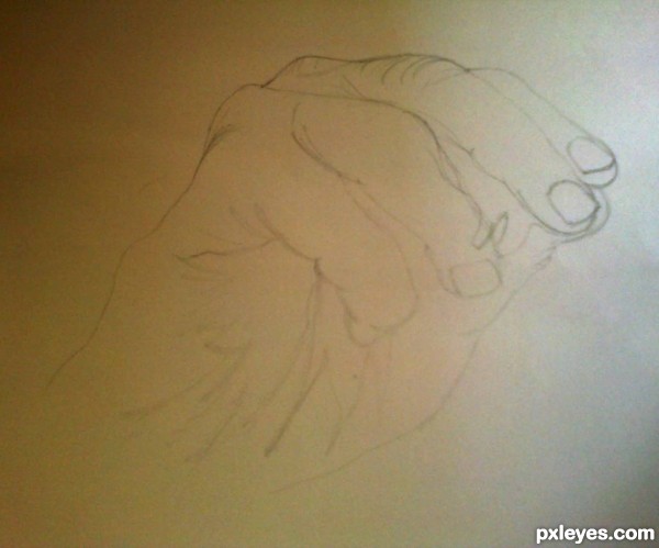 Creation of Hand who lost his name: Step 1