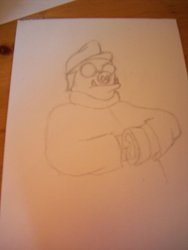 Creation of Mr. Swine, the butcher: Step 2