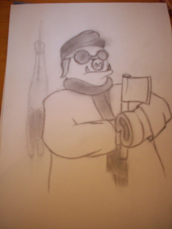 Creation of Mr. Swine, the butcher: Step 5