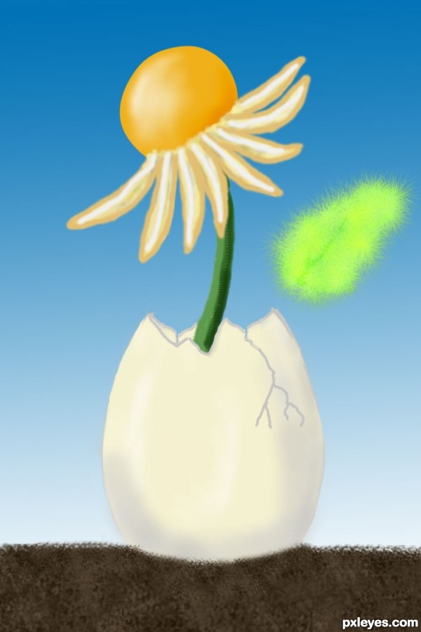Creation of Egg Flower: Step 3