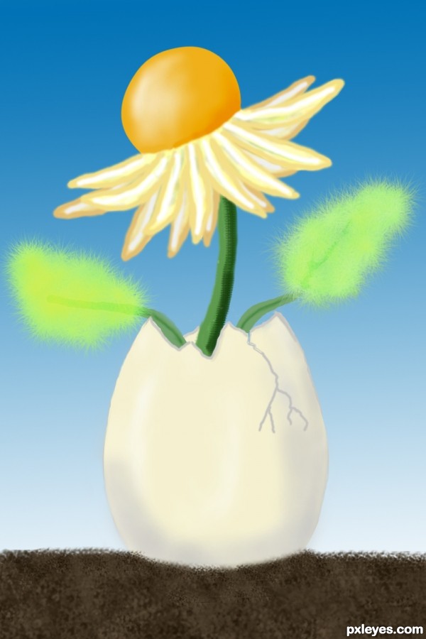 Creation of Egg Flower: Step 4