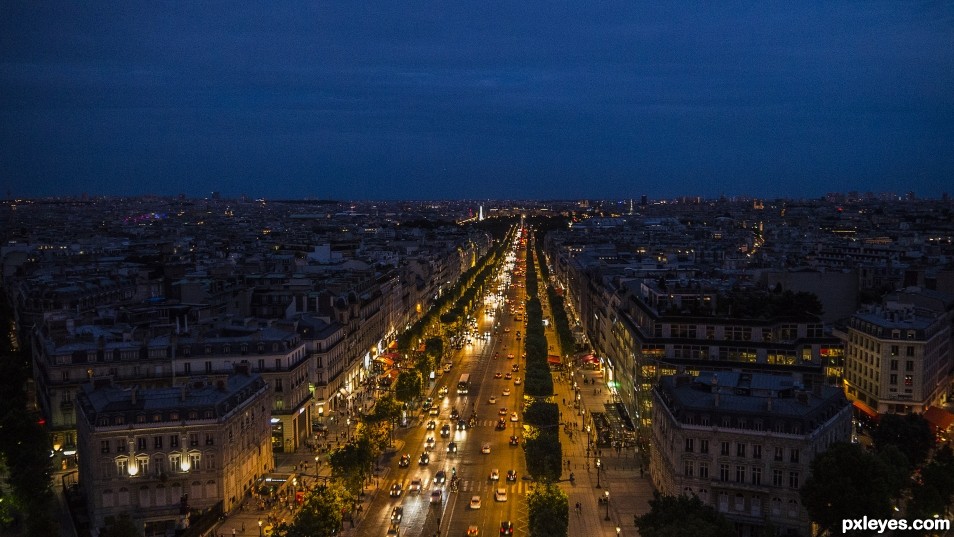 Flying over Paris