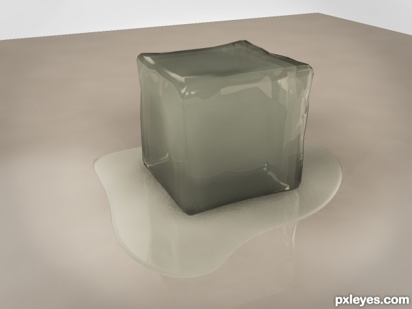 Melting ice cube