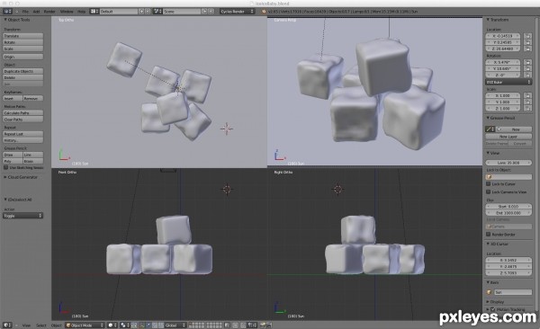 Creation of White ice: Step 8