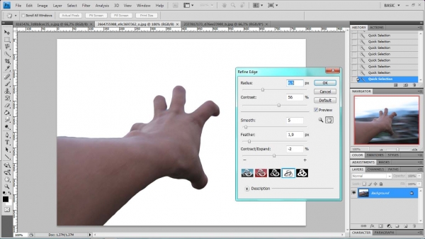 Creation of catching my eye...: Step 1